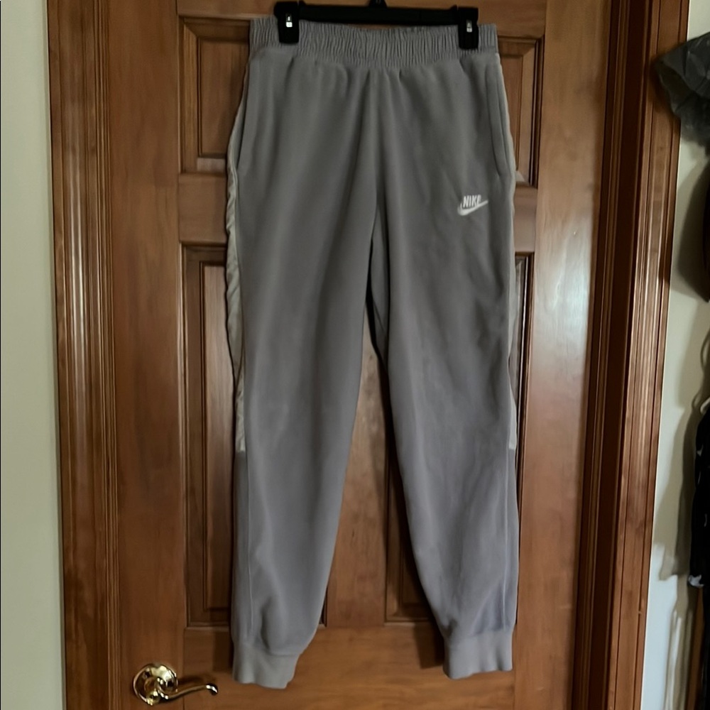 Nike Gray Track Pants with Elastic Cuffs (adult size small)